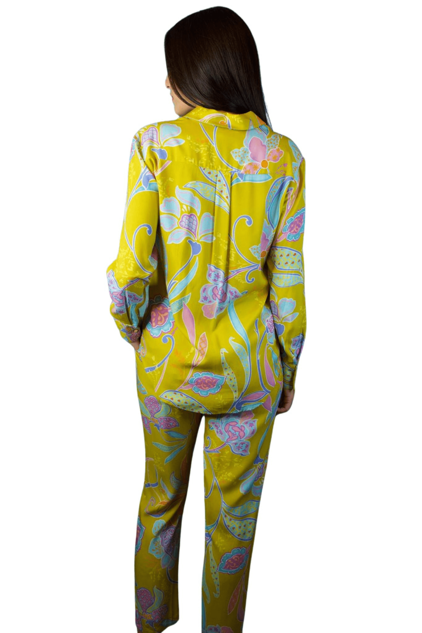 PRINTED LONG SLEEVE BLOUSE AND PANT SET