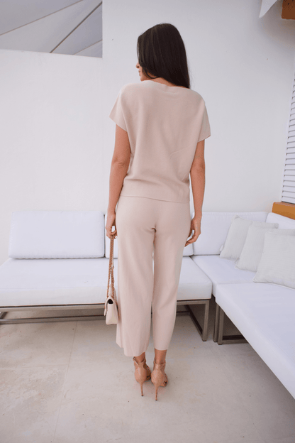 WOMEN BEIGE PANT SET