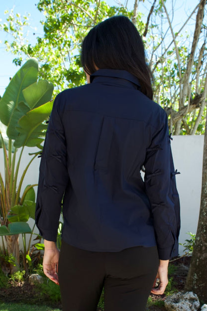 navy-satin-bow-applique-blouse-elegance-boutique
